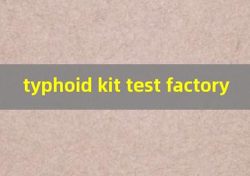 typhoid kit test factory